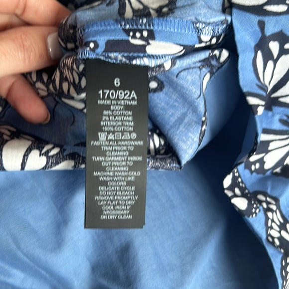 NWT Kate Spade Poplin Bow Butterfly Print Dress size 6 - Picture 15 of 15